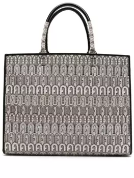 Furla жаккардовая сумка-тоут L Opportunity, нейтральный цвет