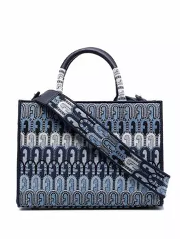 Furla жаккардовая сумка-тоут Toni Antracite, синий