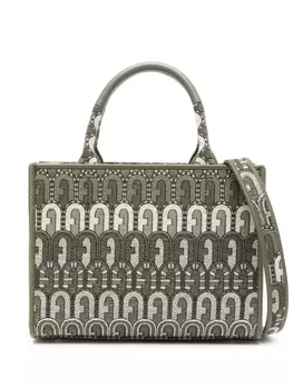 Furla жаккардовая сумка-тоут Toni, зеленый