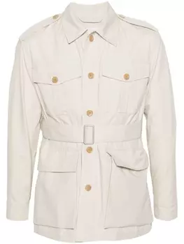 Fursac куртка в стиле милитари, нейтральный цвет