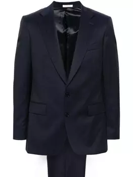 FURSAC однобортный костюм в тонкую полоску, синий