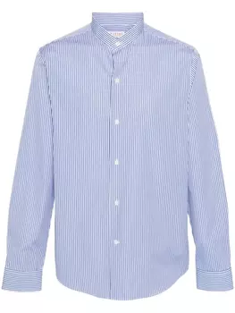 Fursac поплиновая рубашка в полоску, синий