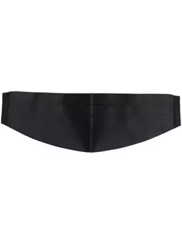 Fursac шелковый камербанд со складками, синий