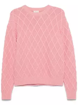 FURSAC свитер фактурной вязки, розовый