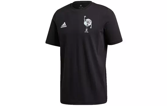 Футбольная майка мужская черная Adidas, черный