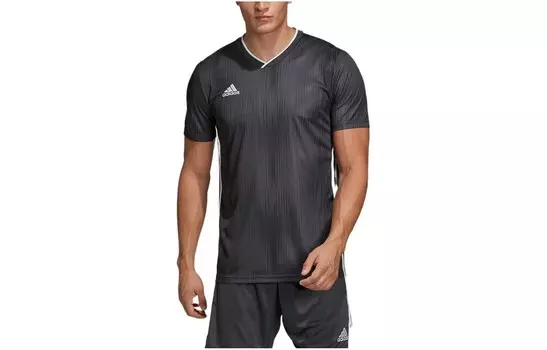 Футбольная майка мужская черная Adidas, черный