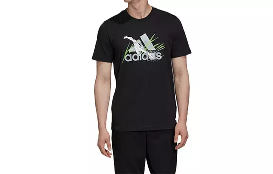 Футбольная майка мужская черная Adidas, черный