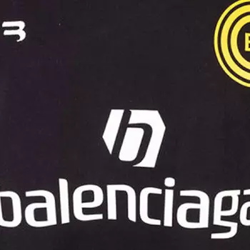 Футбольная майка мужская черная Balenciaga, черный