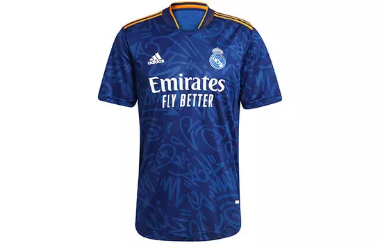 Футбольная майка мужская синяя Adidas, синий