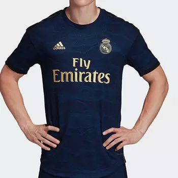 Футбольная майка мужская синяя Adidas, синий