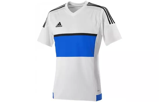 Футбольная майка мужская синяя Adidas, синий