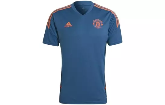 Футбольная майка мужская синяя Adidas, синий