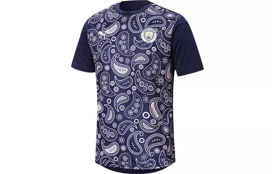 Футбольная майка мужская твидовая синяя Puma, синий