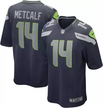 Футбольная майка Nike "SEATTLE SEAHAWKS NIKE GAME JERSEY METCALF 14", цвет College Navy