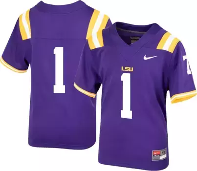 Футбольная майка Nike Toddler LSU Tigers #1 фиолетового цвета «Неприкасаемые»