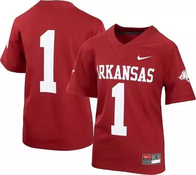 Футбольная майка Nike Youth Arkansas Razorbacks #1 Cardinal Untouchable Game