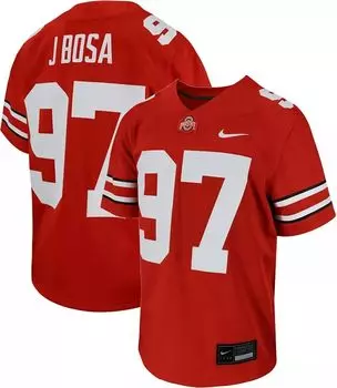 Футбольная майка Nike Youth Ohio State Buckeyes Scarlet Replica Джои Боса # 1