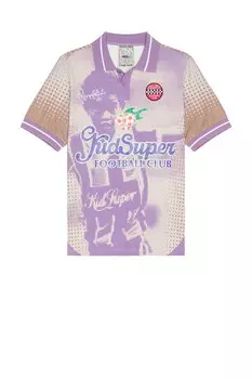 Футбольная майка Роналдиньо из x Роналдиньо KidSuper, кремовый/синий