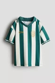 Футбольная майка с воротником H&M, зеленый