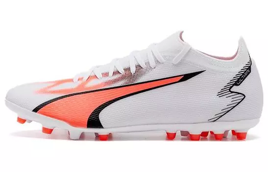 Футбольная обувь Puma Ultra Match Мужская, Белый/красный/и черный