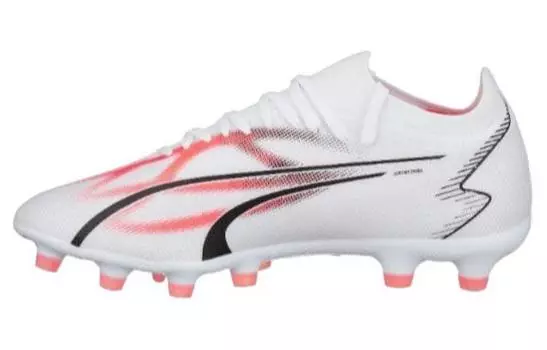 Футбольная обувь Puma Ultra Match Мужская, White/Pink
