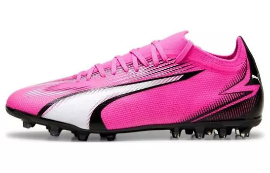 Футбольная обувь Puma Ultra Match Мужская, Fierce Pink/Black/Playful Pink/White