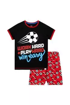 Футбольная пижама Work Hard Harry Bear, красный