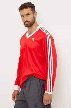Футбольная рубашка с длинными рукавами adidas Originals Adicolor Piqu Football, красный