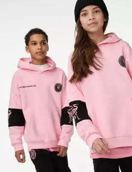 Футбольная толстовка Inter Miami с высоким содержанием хлопка Marks & Spencer, розовый