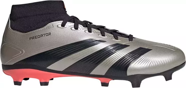 Футбольные бутсы Adidas Predator League Sock FG, цвет Silver/Black