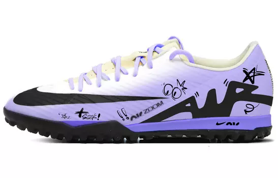 Футбольные бутсы Air Zoom Vapor 15 мужские низкие фиолетовые/черные Nike
