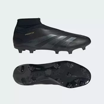 Футбольные бутсы без шнурков Predator League с твердым покрытием Adidas, цвет Core Black/Carbon/Gold Metallic