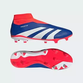 Футбольные бутсы без шнурков Predator League с твердым покрытием Adidas, цвет Lucid Blue/Cloud White/Solar Red