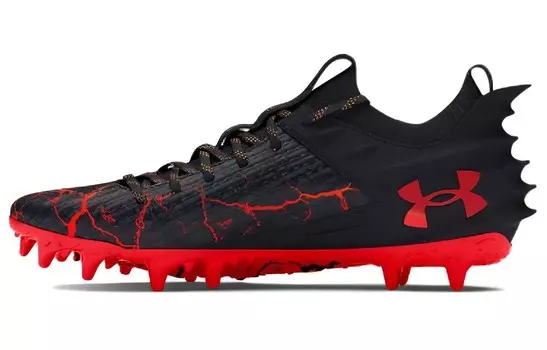 Футбольные бутсы Blur Smoke мужские низкие черные/красные Under Armour