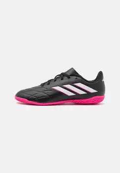Футбольные бутсы Copa Pure.4 In J Unisex Adidas, цвет core black/metallic/team shock pink