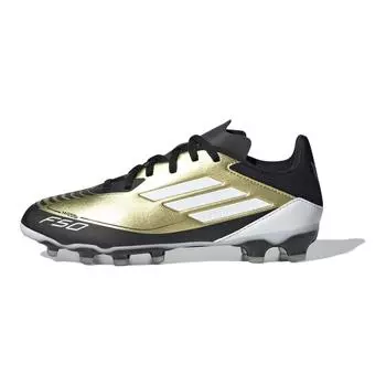 Футбольные бутсы детские F50 GS Low-top Gold/Black/White Adidas, черный
