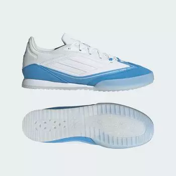 Футбольные бутсы для фристайла F50 Messi Adidas, цвет Cloud White/Gold Metallic/Blue Burst