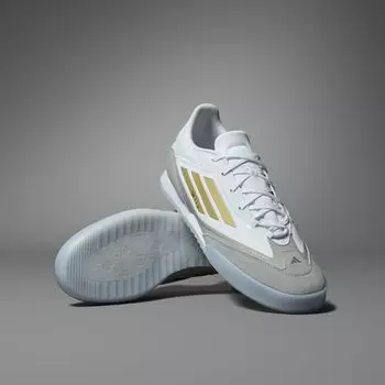 Футбольные бутсы для фристайла F50 Messi Adidas, цвет Cloud White/Gold Metallic/Grey Two