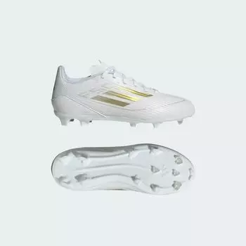 Футбольные бутсы для игры на разных покрытиях F50 League Adidas, цвет Cloud White/Gold Metallic/Cloud White
