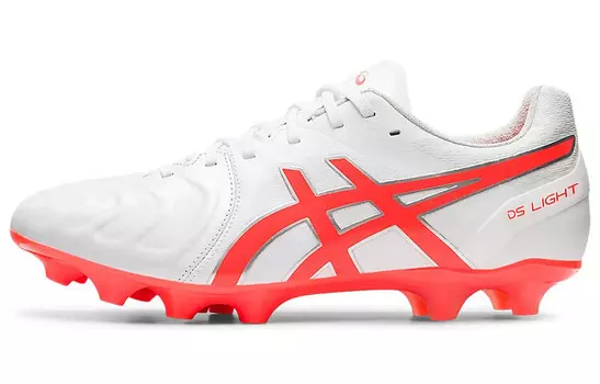 Футбольные бутсы DS LIGHT мужские низкие белые/красные Asics