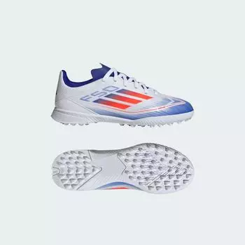 Футбольные бутсы F50 League Turf Adidas, цвет Cloud White/Solar Red/Lucid Blue