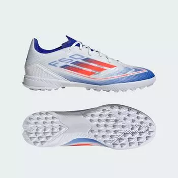 Футбольные бутсы F50 League Turf Adidas, цвет Cloud White/Solar Red/Lucid Blue