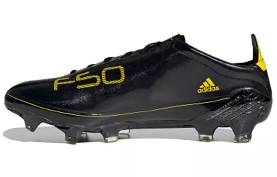 Футбольные бутсы F50 мужские низкие черные/желтые Adidas