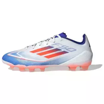 Футбольные бутсы F50 мужские с низким верхом белые/солнечно-красные/прозрачно-синие Adidas