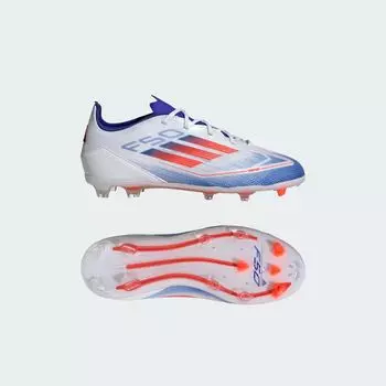 Футбольные бутсы F50 Pro для твердого грунта Adidas, цвет Cloud White/Solar Red/Lucid Blue