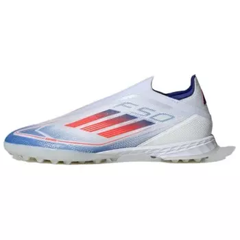 Футбольные бутсы F50 PRO мужские низкие белые/синие Adidas