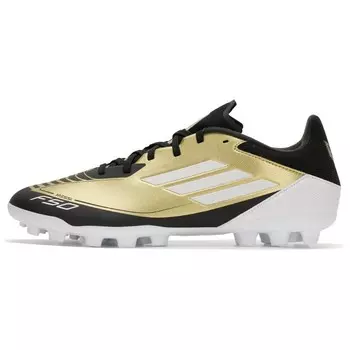 Футбольные бутсы F50 унисекс с низким верхом, черные/золотые Adidas