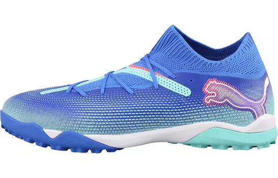 Футбольные бутсы FUTURE 7 PRO мужские низкие бирюзовые Puma