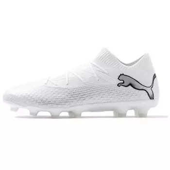Футбольные бутсы FUTURE 7 PRO унисекс с низким верхом белые/черные/серые Puma