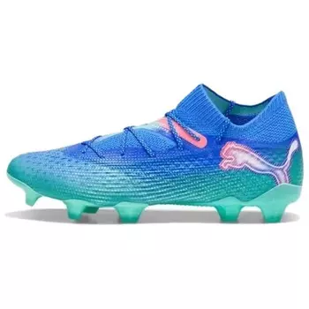 Футбольные бутсы FUTURE 7 ULTIMATE унисекс с низким верхом, синие/зеленые Puma